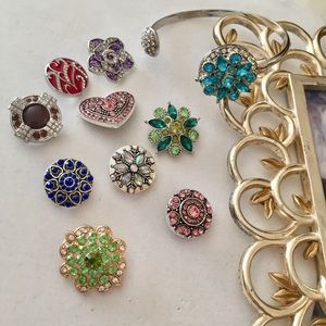 18mm Rhinestone Snap Bracelet & 10 Snaps NEW!💎